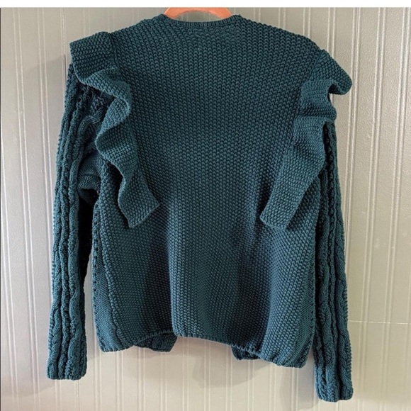 Universal Threads cute green knit‎ open cardigan with ruffles xs - Picture 4 of 7